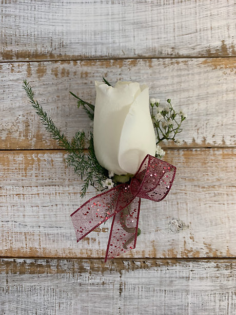 Standard Rose with a Loop of Ribbon