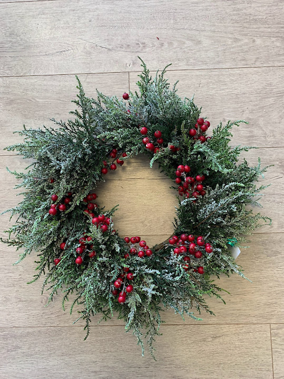Red Berry With Greens Wreath