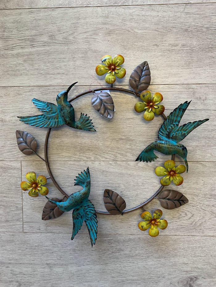 Metal Bird Wreath